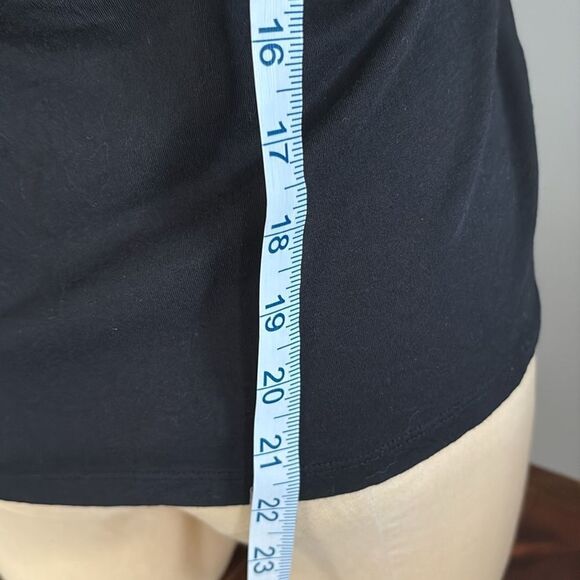 LOFT Outlet Short Puff Sleeve Black Cotton Top Size XS - Picture 6 of 9